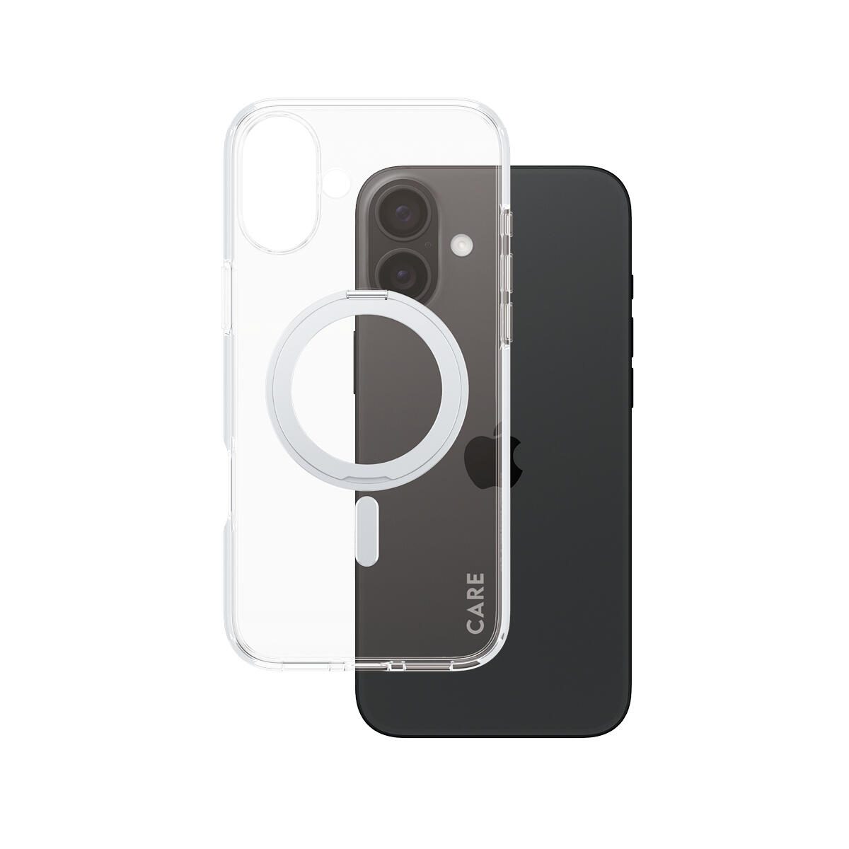 CARE by PanzerGlass® Feature Case Transparent Silber Kickstand & MagSafe für iPhone 16 Plus CARE by PanzerGlass® Feature Case Transparent Silber Kickstand & MagSafe für iPhone 16 Plus